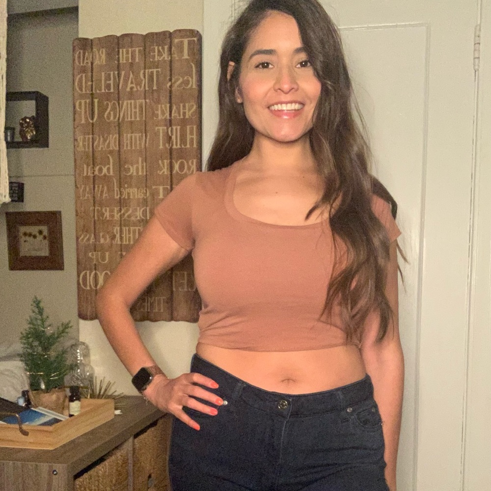 Pink crop top